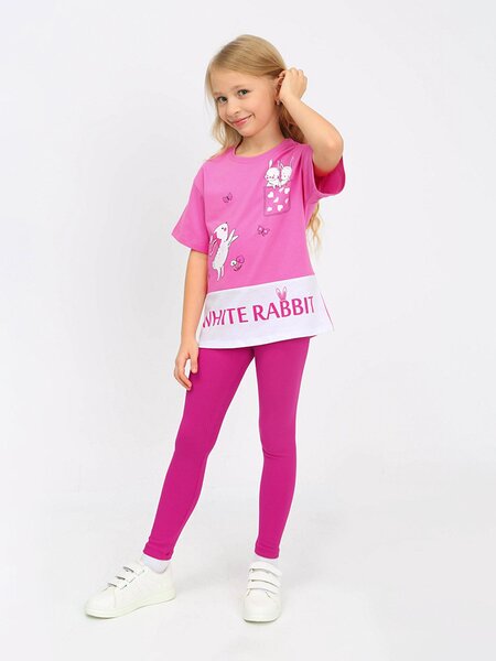 Костюм Девочкам Ивашка Розовый; Малиновый Зайки (фото 1)