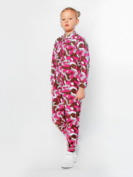 Комбинезон Девочкам Юлала Малиновый Узоры (фото 1)