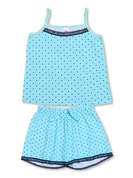 Пижама Девочкам Bonito Голубой Горошек (фото 1)