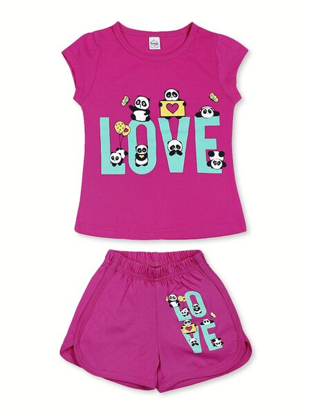 Комплект Девочкам Bonito Малиновый Панды (фото 1)