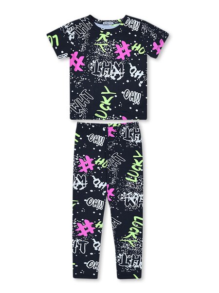 Костюм Девочкам Bonito Чёрный Надписи (фото 1)