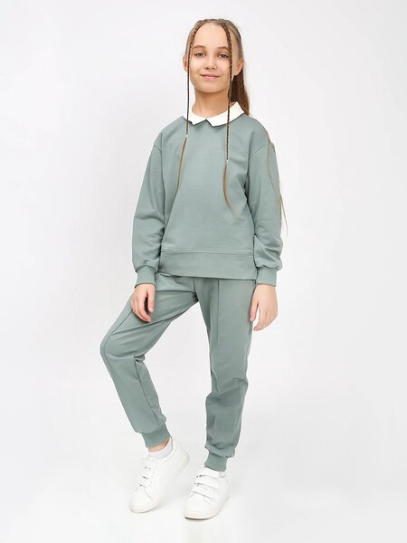 Костюм Девочкам Kip Серо-зелёный Без рисунка (фото 1)