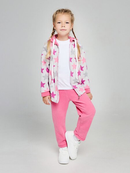 Костюм Девочкам Россия Серый; Розовый Звёзды (фото 1)