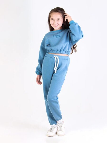 Костюм Девочкам Bonito Серо-синий Надпись (фото 1)