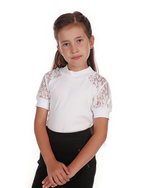 Джемпер Девочкам Россия Белый Без рисунка (фото 1)