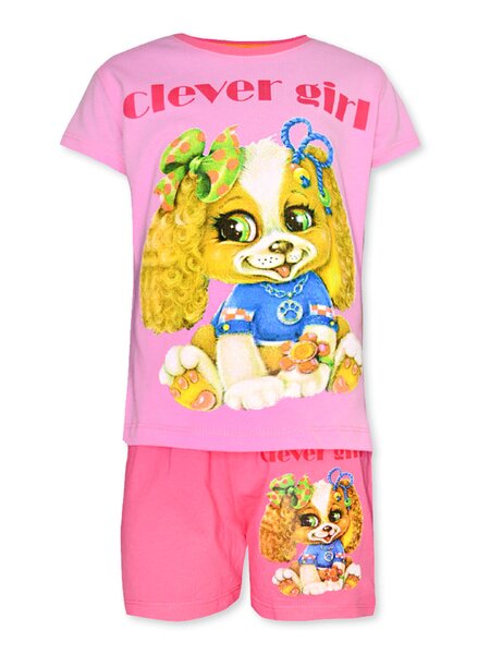 Костюм Девочкам Baby style Розовый Собачка (фото 1)