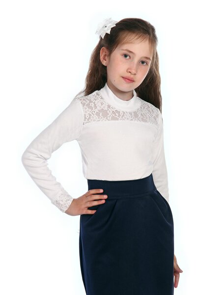 Джемпер Девочкам Россия Белый Без рисунка (фото 1)