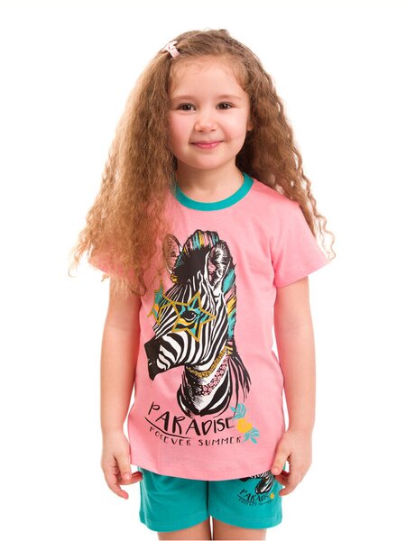 Костюм Девочкам Baby style Розовый; Бирюзовый Зебра (фото 1)