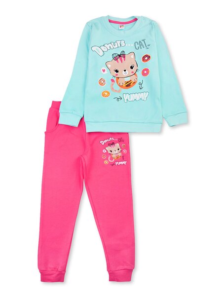 Костюм Девочкам Baby style Голубой; Розовый Котёнок (фото 1)