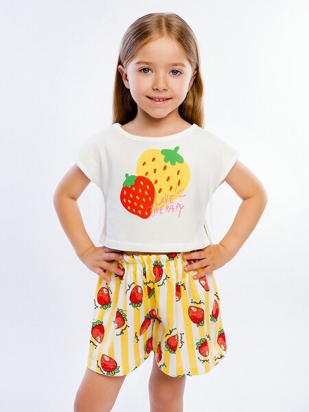 Комплект Девочкам Юлала Белый; Жёлтый Ягоды (фото 1)