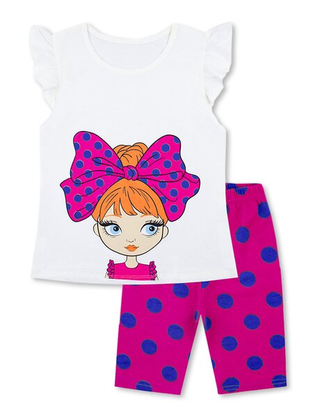 Костюм Девочкам Юлала Белый; Малиновый Девочка (фото 1)