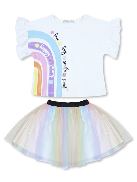 Костюм Девочкам Bonito Молочный Радуга (фото 1)