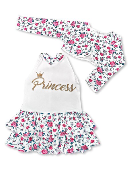 Комплект Девочкам Россия Белый Цветы (фото 1)