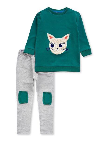 Костюм Девочкам Bonito Зелёный тёмный Кошка (фото 1)