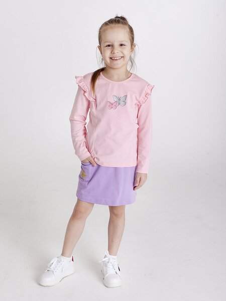 Лонгслив Девочкам Takro Розовый Бабочки (фото 1)