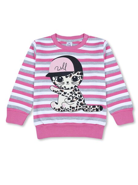 Джемпер Девочкам Bonito Белый; Розовый яркий Котик (фото 1)