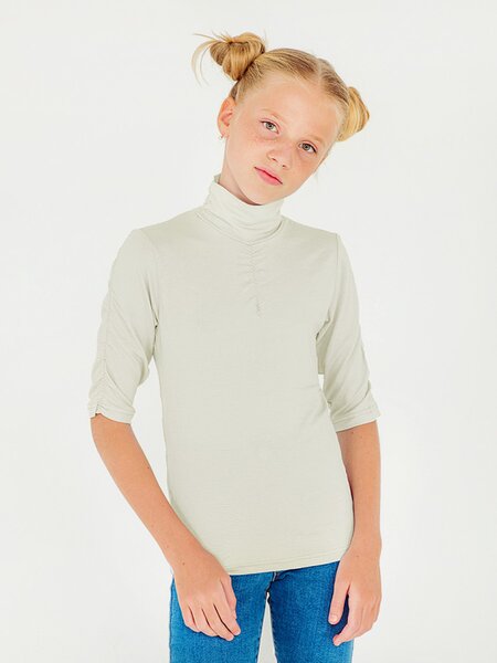 Водолазка Девочкам Юлала Молочный Без рисунка (фото 1)