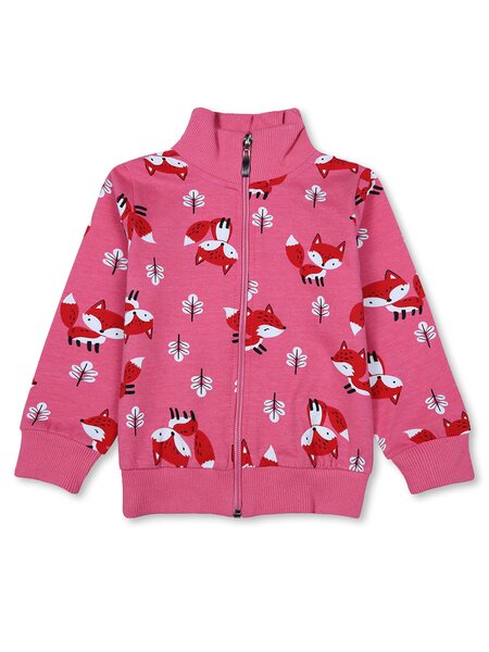 Толстовка Девочкам Bonito Розовый яркий Лисички (фото 1)