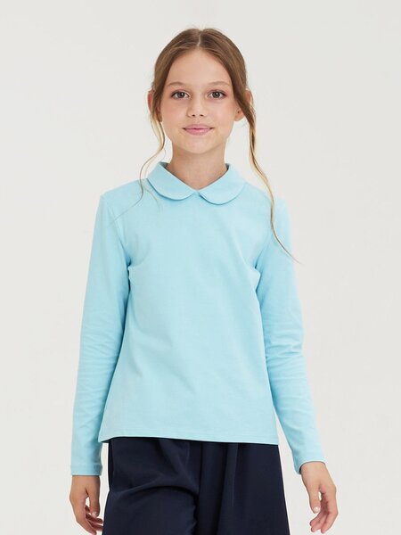 Блузка Девочкам Россия Голубой Без рисунка (фото 1)