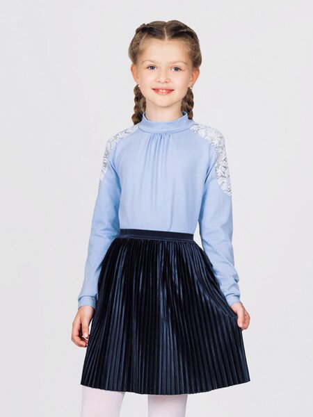 Джемпер Девочкам Россия Голубой Без рисунка (фото 1)