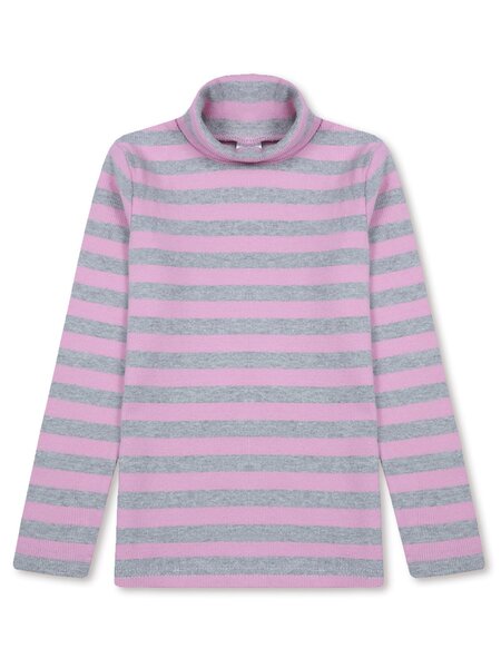 Водолазка Девочкам Bonito Розовый; Серый меланж Полоски (фото 1)