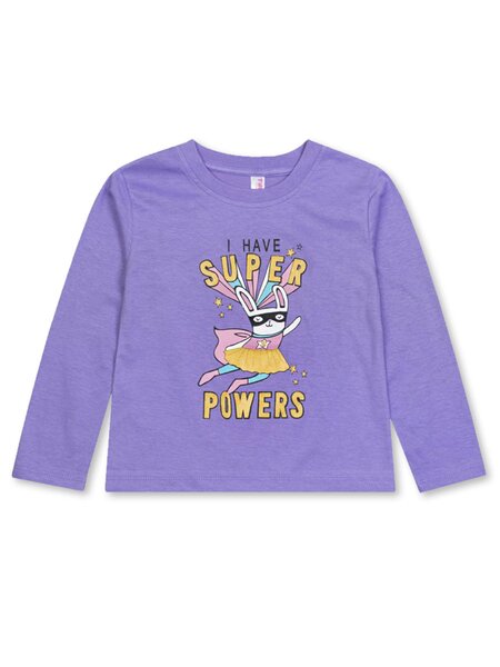 Лонгслив Девочкам Takro Сиреневый Зайка (фото 1)