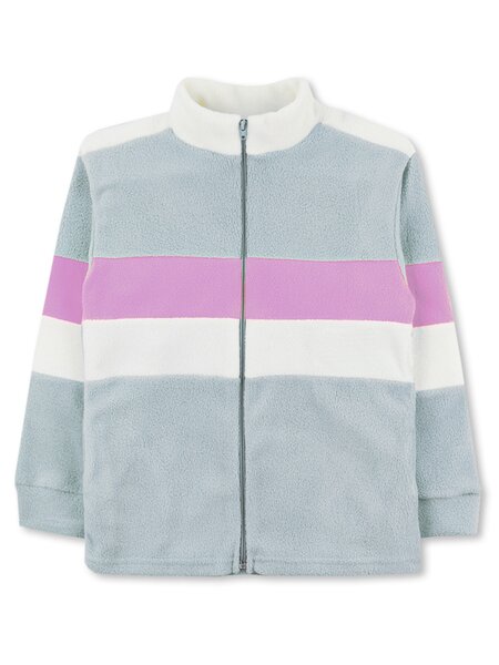 Толстовка Девочкам Юлала Серый; Сиреневый Полоски (фото 1)