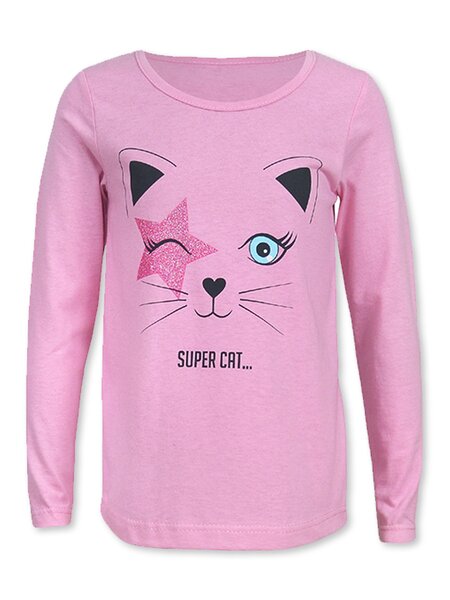 Джемпер Девочкам Лунёва Розовый Мордочка (фото 1)