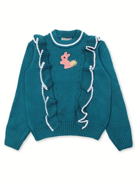 Джемпер Девочкам Bonito Изумрудный Зайка (фото 1)