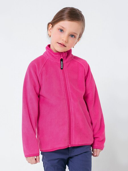 Толстовка Девочкам Crockid Малиновый Без рисунка (фото 1)