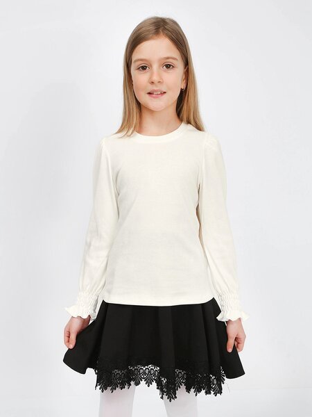 Джемпер Девочкам Ивашка Молочный Без рисунка (фото 1)