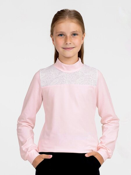Водолазка Девочкам Россия Розовый светлый Без рисунка (фото 1)