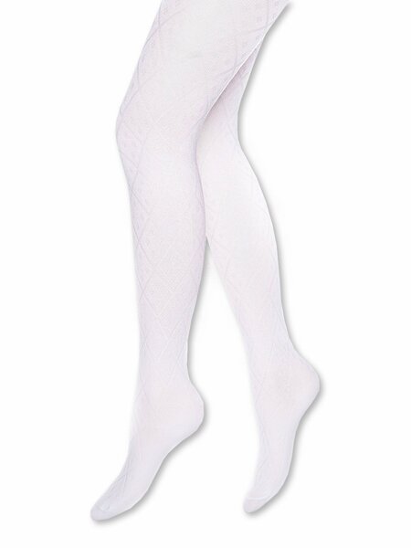Колготки Девочкам Борисоглебский трикотаж Белый Ромбы (фото 1)