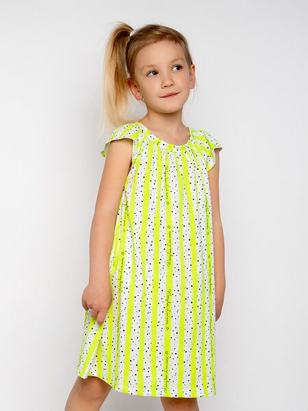 Платье Девочкам Юлала Белый; Жёлтый Полоски (фото 1)