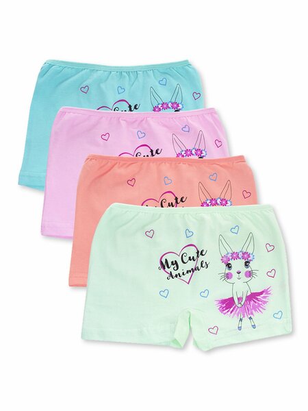 Трусики-шортики Девочкам Pinolo Микс Зайка (фото 1)