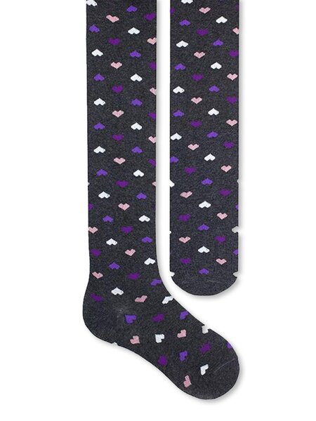 Колготки Девочкам Россия Графит Сердечки (фото 1)