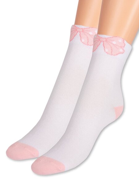 Носки Девочкам Para socks Белый Бантик (фото 1)