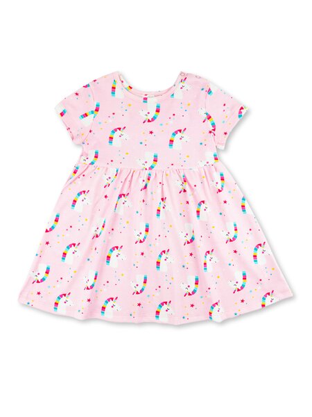 Платье Девочкам Юлала Розовый светлый Единороги (фото 1)