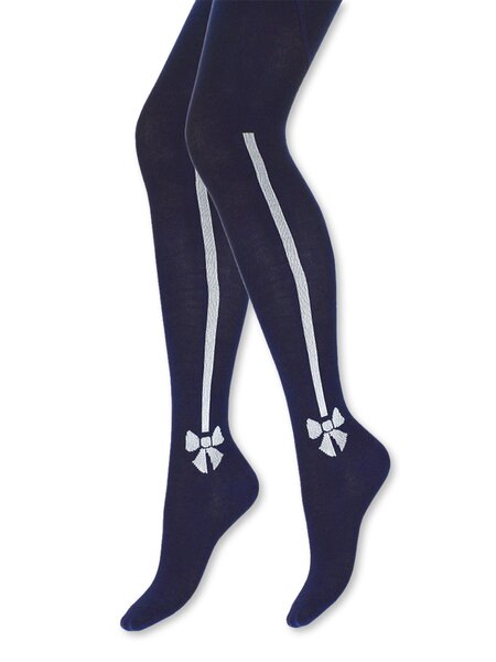 Колготки Девочкам Para socks Чернильный Бантик (фото 1)