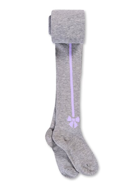 Колготки Девочкам Para socks Серый меланж Бантик (фото 1)