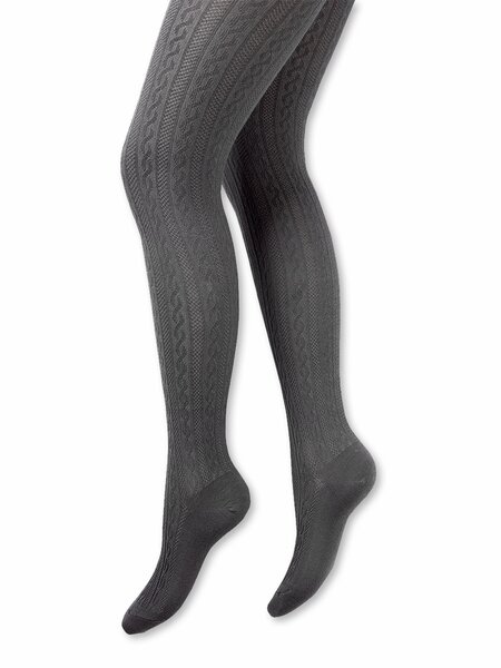 Колготки Девочкам Борисоглебский трикотаж Серый тёмный Узоры (фото 1)