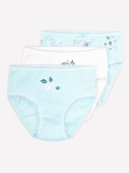 Набор трусиков Девочкам Crockid Белый; Мятный Птички (фото 1)