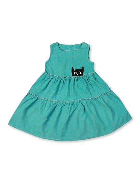 Платье Девочкам Bonito Серо-зелёный Кошка (фото 1)