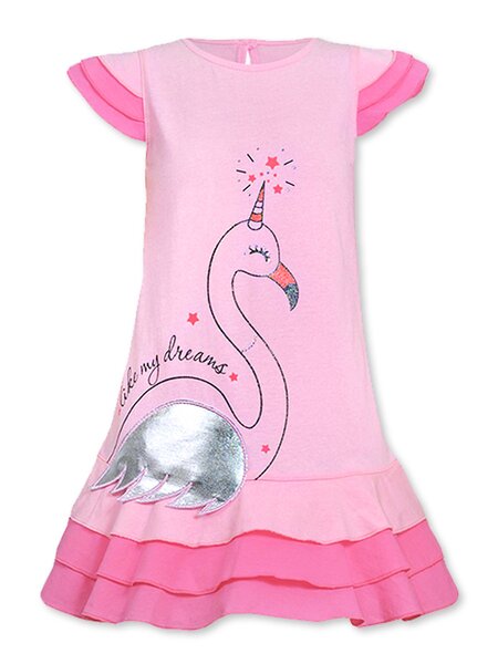Платье Девочкам Лунёва Розовый Фламинго (фото 1)