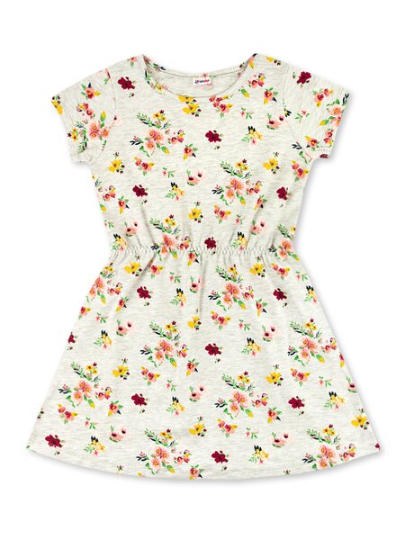Платье Девочкам Юлала Серый меланж Цветы (фото 1)