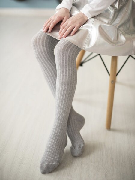 Колготки Девочкам Борисоглебский трикотаж Серый меланж Без рисунка (фото 1)