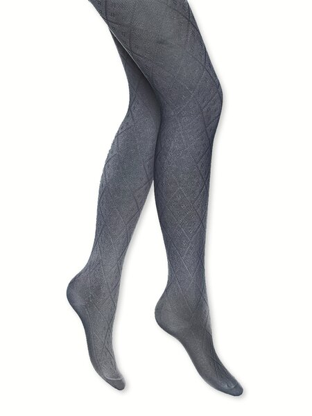 Колготки Девочкам Борисоглебский трикотаж Серый тёмный Ромбы (фото 1)