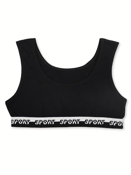 Бюстик Девочкам Nicoletta Чёрный Надпись (фото 1)