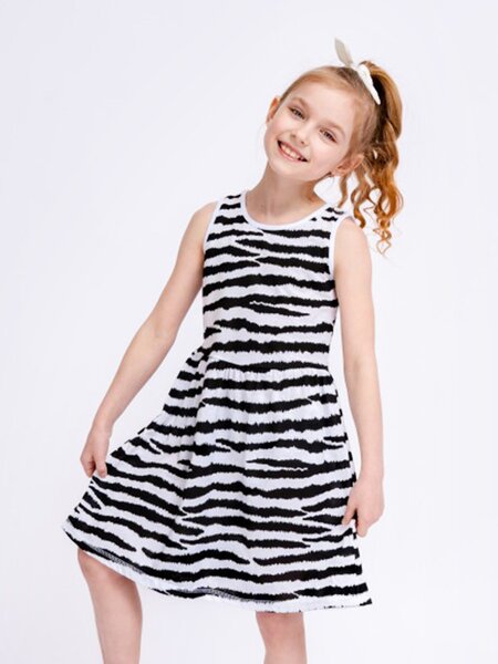 Сарафан Девочкам Россия Белый; Чёрный Полоски (фото 1)