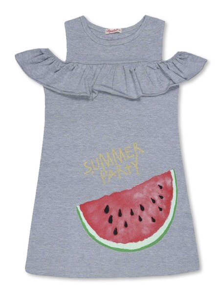 Платье Девочкам Bonito Серый меланж Арбуз (фото 1)